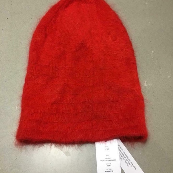 Helmut Lang Veneered Angora Beanie Cap UNISEX